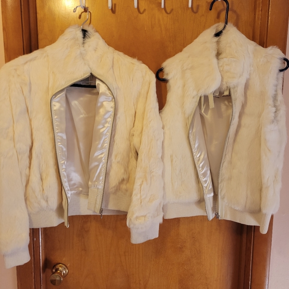 Wilson's White Rabbit Fur Jacket and Vest
